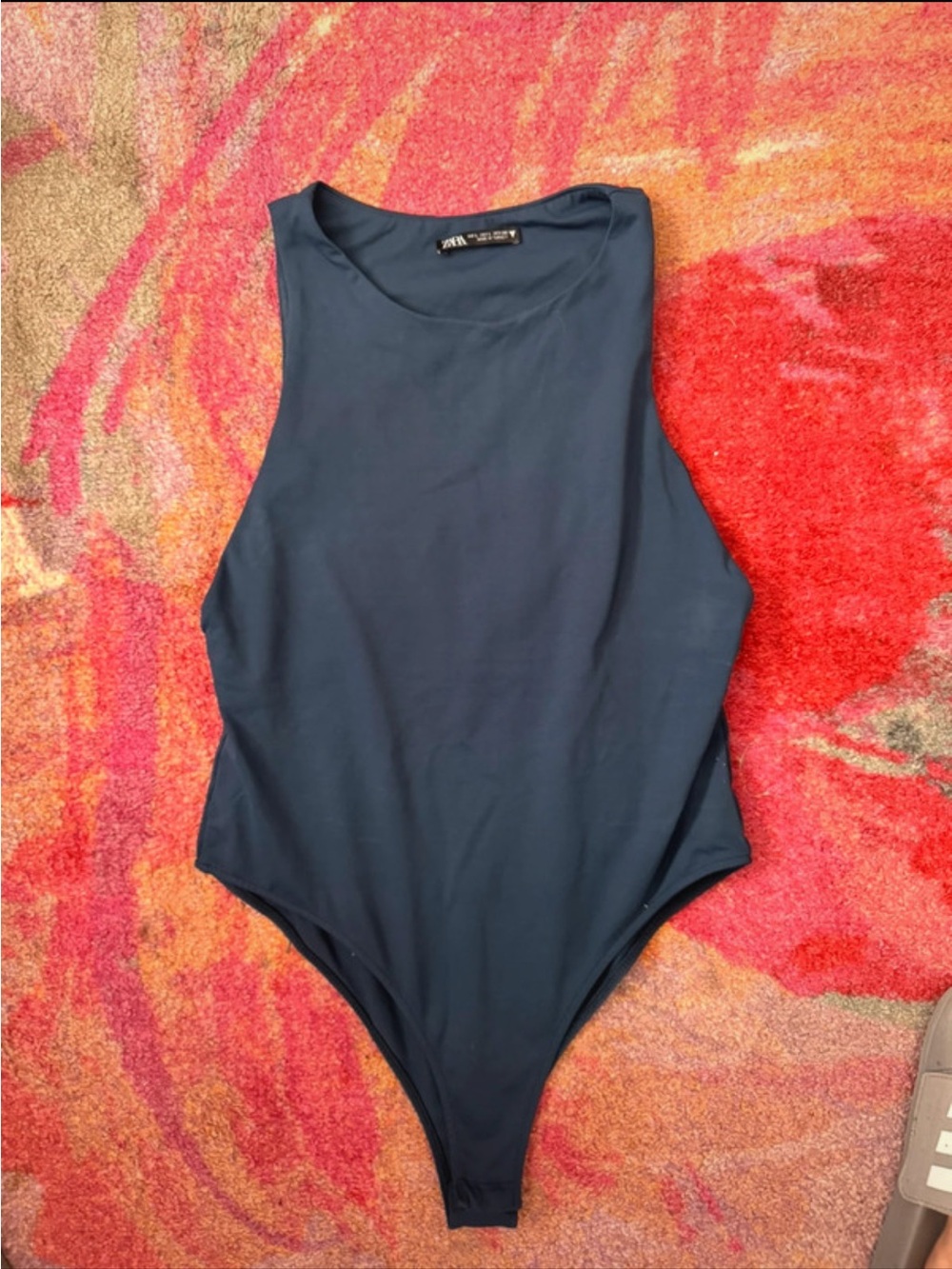 Zara Dark Navy High-Neck Kids One-Piece